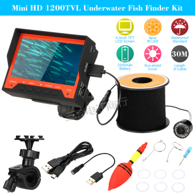 Supply Mini HD 1200TVL Underwater Fish Finder Kit Ice Video