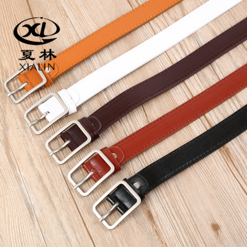 korean style new pu belt women‘s simple all-matching jeans with square buckle student popular retro ladies belt
