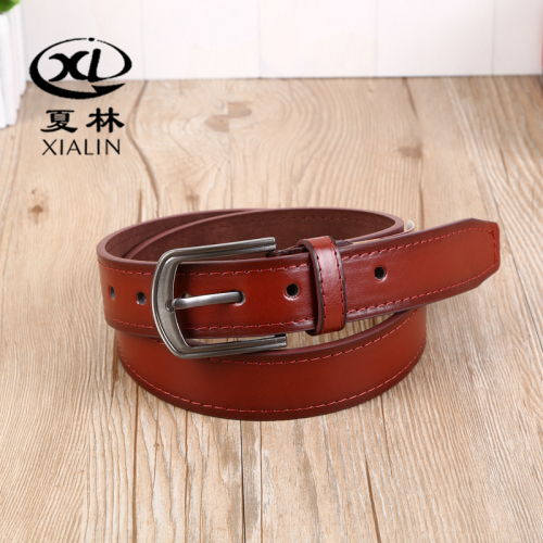 leather belt pin buckle men‘s pants belt casual versatile retro belt youth pants belt