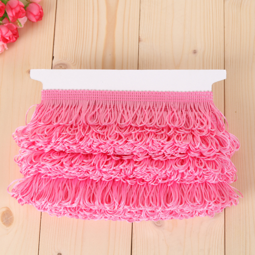 factory direct sales 5cm polyester fringe brocade flag clothes scarf home textile toys craft accessories tassel lace