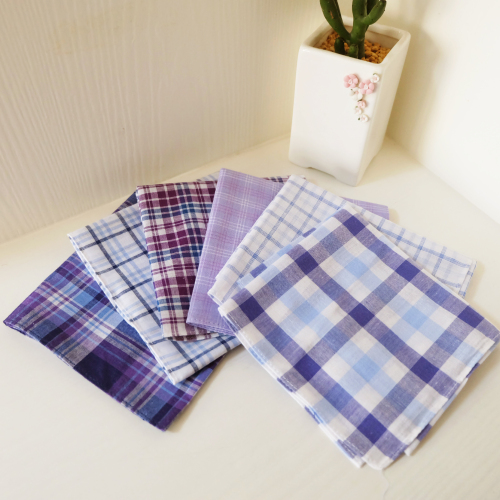 [Xiaoqiang Handkerchief] 40*40 Full Cotton Handkerchief All Cotton Fashion Plaid Hot Selling Handkerchief Accessories Wholesale