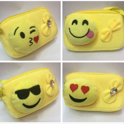 facial expression bag qq wallet double-pull bag hot-selling popular pen bag storage bag cosmetic bag plush doll