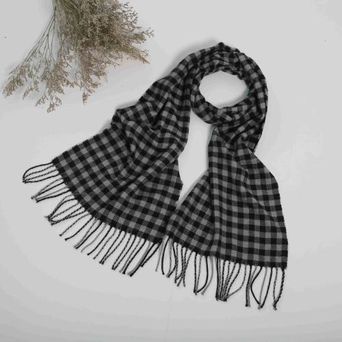 scarf men‘s scarf fashion black and white plaid cashmere men‘s and women‘s warm scarf