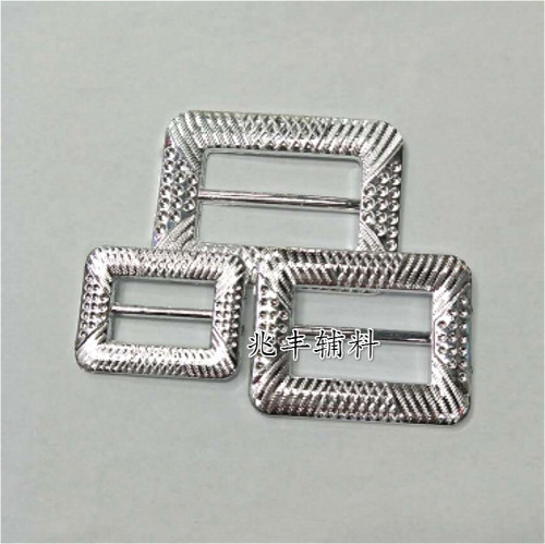 Plastic Decorative Buckle Electroplating Three-Gear Buckle Pattern Japanese Buckle Luggage Button Accessories