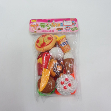 儿童益智玩具批发过家家水果切切乐实心食物卡头袋装