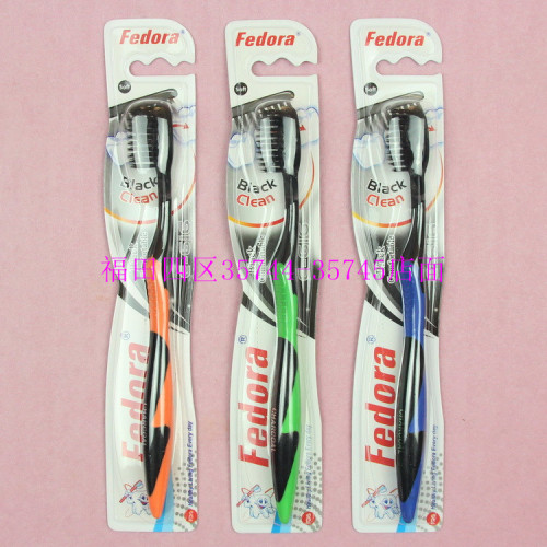 Fdeora E616 English Bamboo Charcoal Soft Bristle Adult Toothbrush 576 PCs/Box