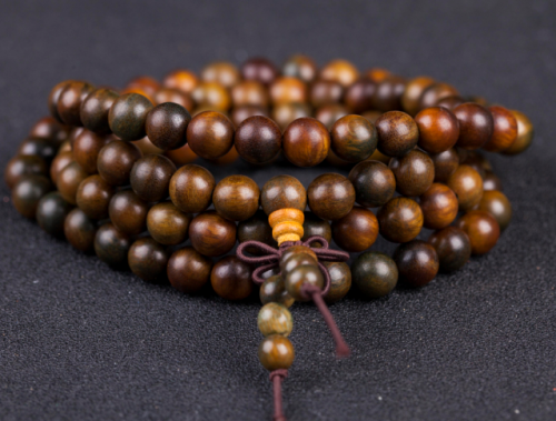 green sandalwood beads bracelet 108 beads bracelet