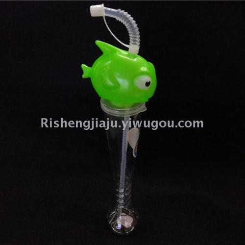 bar scenic spot hot sale juice cup goldfish cup with straw rs-200351