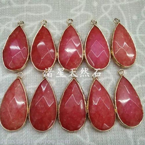 natural stone crystal， tigereye， pink crystal， green east edge jade， agate edge necklace bracelet pendant ornament