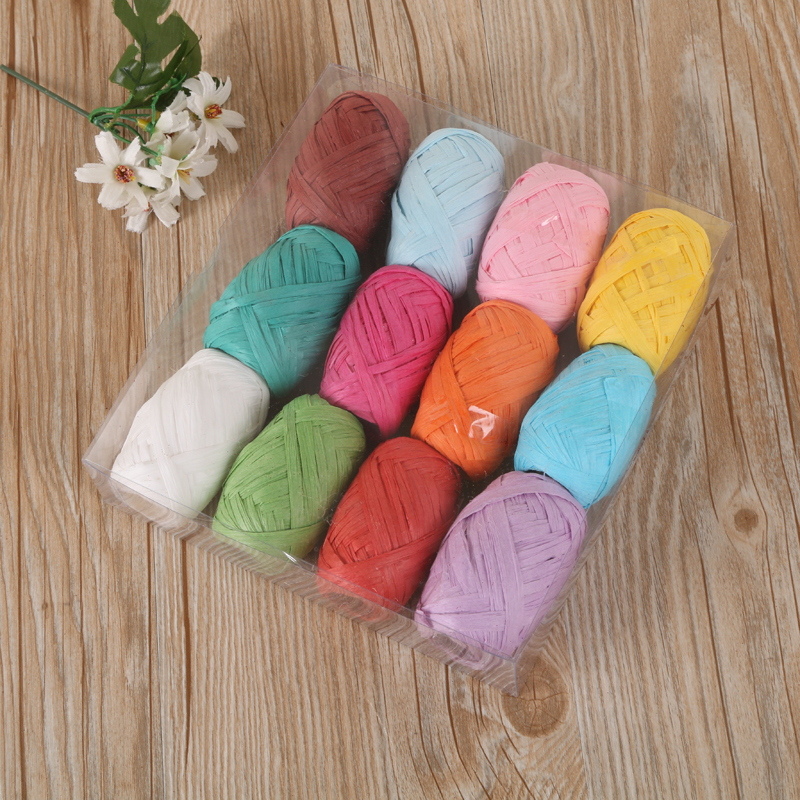 Manufacturers direct box 12-color Paper Rope Manufacturers h...