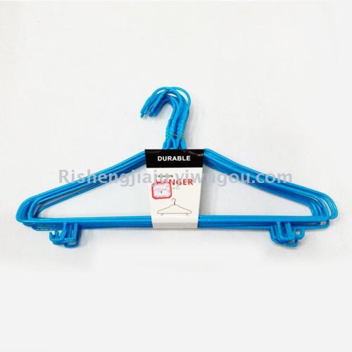 multi-purpose bold plastic coated hanger with hook/non-slip iron hanger rs-5950