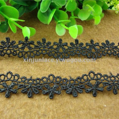 water soluble lace embroidery polyester black exquisite lace clothing accessories