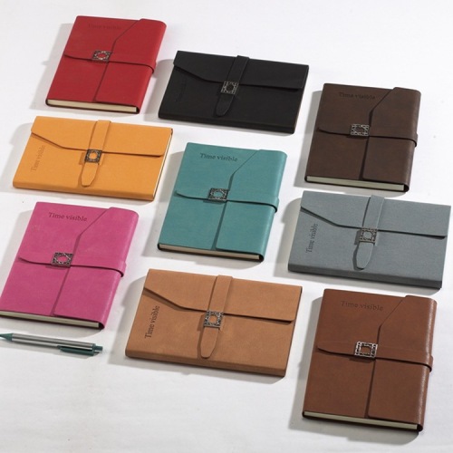 hot selling creative leather notebook high-end a5 intimate notepad personality multi-color business notepad customization