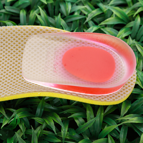 Comes with Sticky Two-Color Heel Pad Half Insole