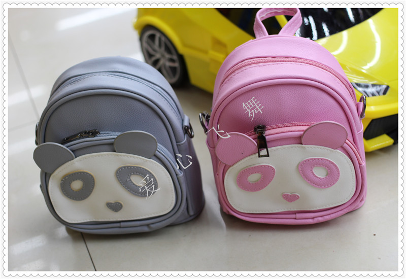 PU panda backpack Backpack Bag cartoon children paternity package of children Satchel