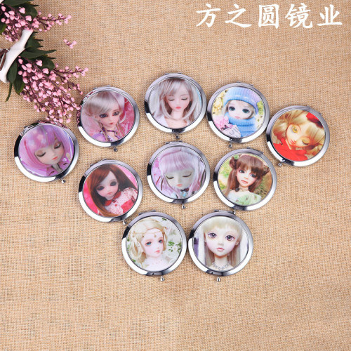 factory direct sales 3d mirror portable small mirror in stock wholesale folding makeup mirror customized dressing mirror