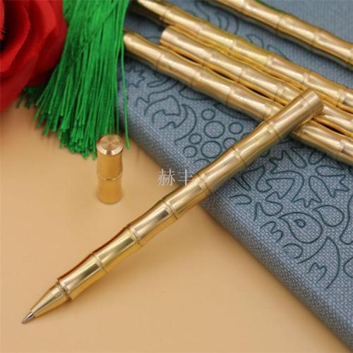 factory direct sale hot sale mirror bamboo brass neutral signature pen removable