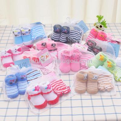 Junnan men's pure cotton handbag garter cover children's socks children's gloves baby products baby cotton socks