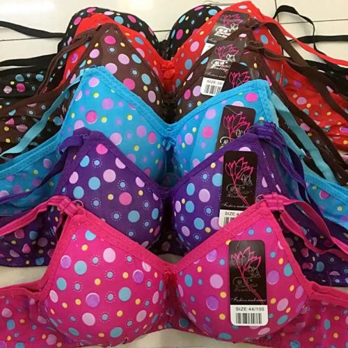 new spot dot print wireless foreign trade bra generous and comfortable