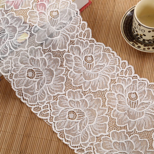 factory direct white mesh hollow rose embroidery lace accessories