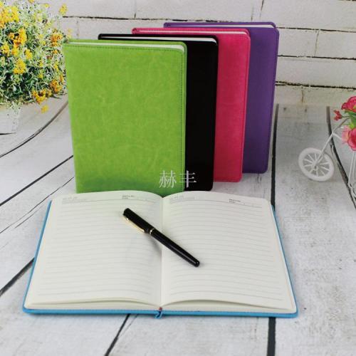 creative pu notebook stationery leather notebook a5 business thick diary office notebook customization
