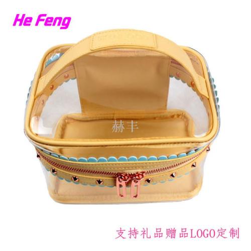 PVC Transparent Cosmetic Bag Waterproof Fashion Storage Cosmetics Portable Cosmetic Bag for Going out