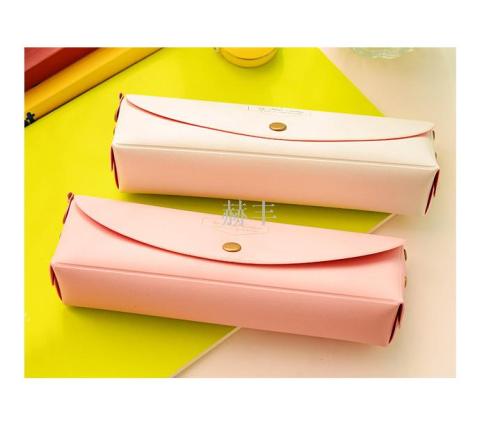 New Korean Cute Pony PU Leather Pencil Bag Creative Simple Pencil Case Macaron Stationery Case Wholesale