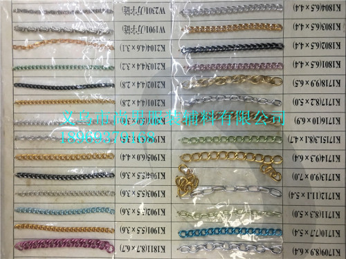 clothing accessories luggage accessories factory direct sales chain aluminum iron grinding chain zone 3 spot box strip chain zone 3 spot