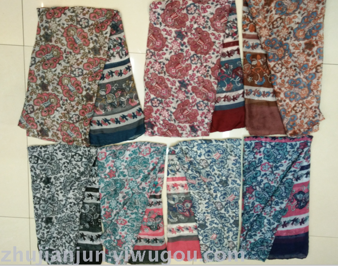 2017 new border big Flower fashion Bali Yarn scarf