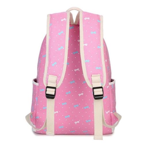 Chenrui Chenrui Canvas Backpack Three-Piece Student Schoolbag Backpack
