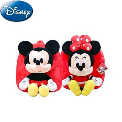 Disney genuine authorized cute cartoon Mickey Mouse Q version of plush children's bag Mickey