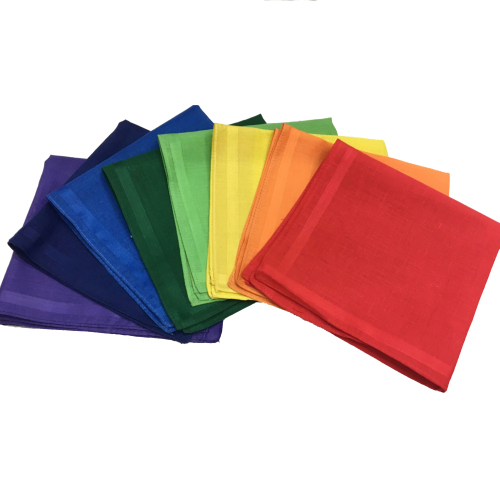 Xiaoqiang Handkerchief 30*30 100% Pure Cotton Pure Color Handkerchief Wholesale 8 Colors Optional