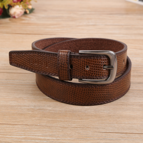 dark crocodile pattern fashion business belt leisure belt