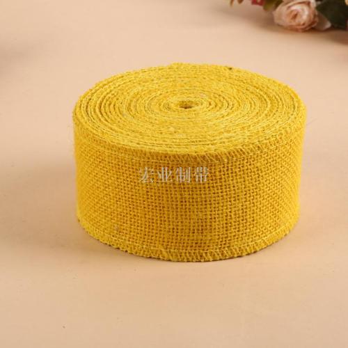 Yellow Dyed Cotton and Linen Lace Handmade Decorative Accessories
