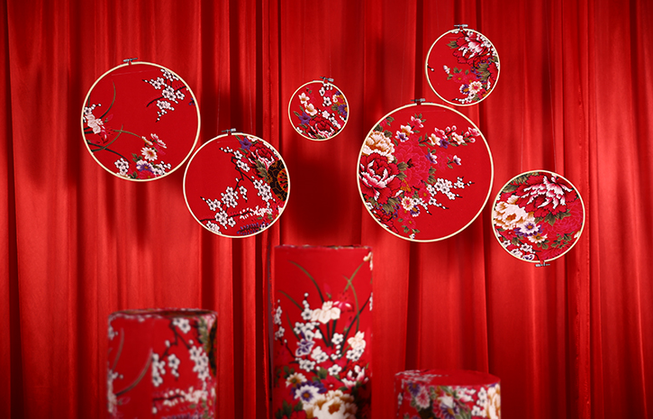 Supply Chinese Style Han Tang Series Props Chinese Red Embroidery