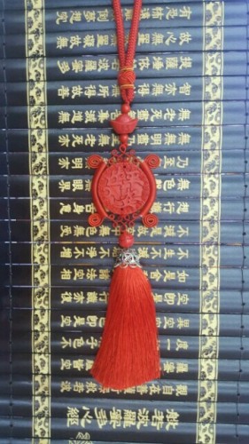 Hand-Woven Cinnabar Car Hanging Safe Trip， Red Fire Buddha Beads Bracelet Accessories Gift