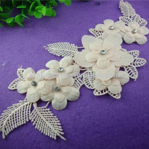 Water Soluble Flower Polyester Flower Handmade Beaded Clothing Accessories
