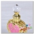 The Middle East Arabian peach heart alloy glass perfume bottle is divided into two parts