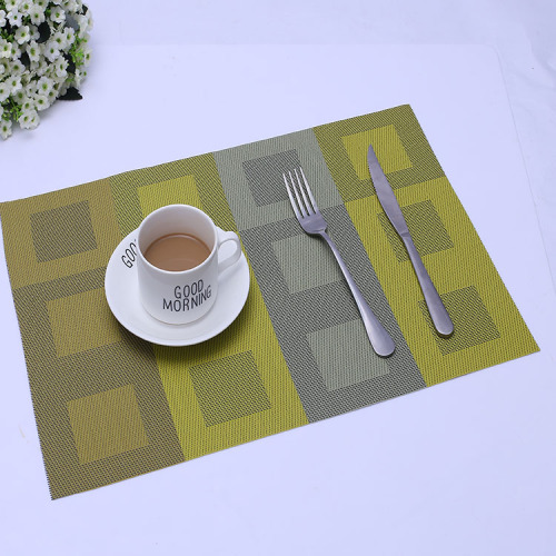 factory direct wholesale hotel western-style placemat pvc placemat teslin table mat cup mat