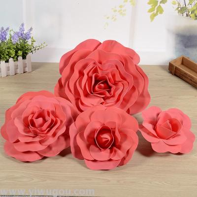 Wedding foam wedding background props large paper flowers and flowers.