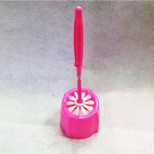 Easy-Grip Handle Flower-Shaped Base Ball Head Toilet Brush Set RS-3497