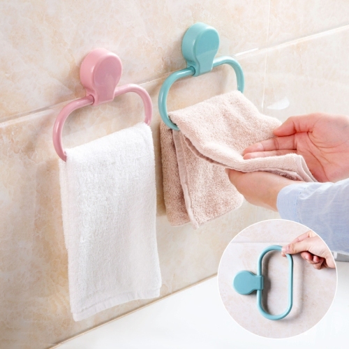 Paste Towel Ring Kitchen Rag Rack Bathroom Punch-Free Towel Rack Towel Rack