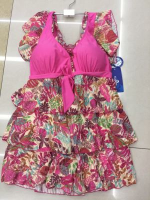 One-piece swimsuit, fattened swimsuit, cake swimsuit skirt