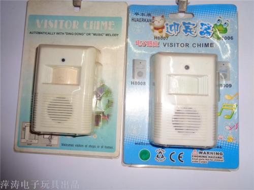 Children‘s Plastic Toy H8008 Alarm Gift Sensor Doorbell Push Supply Factory Direct Sales