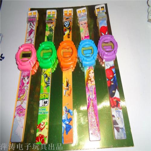 children‘s toy no. 278 snap ring watch male and female students gift led watch push supply factory direct