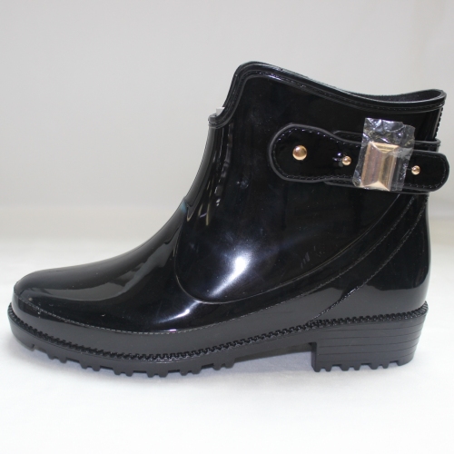 Black Ribbon Ornament Fashion Women Rain Boots Low Top Non-Slip Adult Rain Boots Rubber Shoes Factory Direct Sales Customization as Request