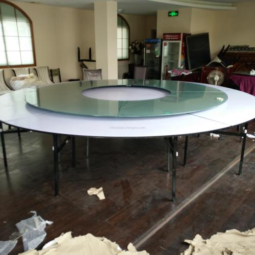 hotel compartment remote control electric dining table large electric turntable 20-50 person combination table