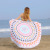 Round Beach Towel Microfiber Blanket with Fringe Tassel Yoga Mat Active Printing