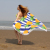 Active Printing Pineapple White Round Beach Towel Microfiber Beach Blanket Yoga Mat Play Mat