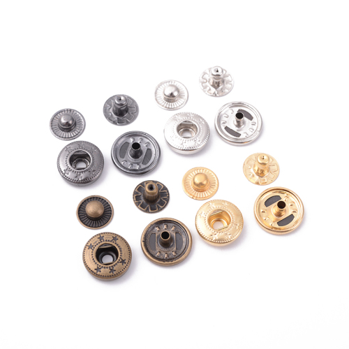 metal Snap Fastener Hardware Buttons round Clothes Buttons Four-Piece Set of Buttons Customized Buttons Wholesale